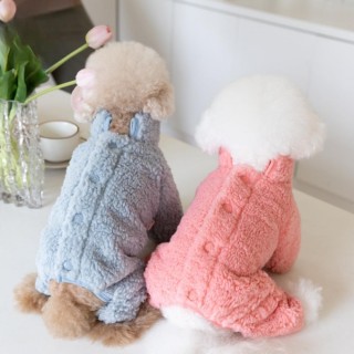 Herbst und Winter Plüsch Dicker Vierbeinmantel Haustier Berber Fleece Kleidung Katze und Hund Haustier Kleidung Teddy Welpen