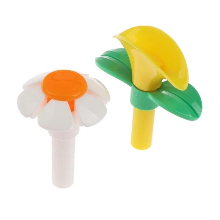 Katzenbrunnen Ersatz-Blumendüsenkopf für Hunde Runder Wasserspender mit kubischer Oberseite Gelb Orange Haustier-Wasserspende