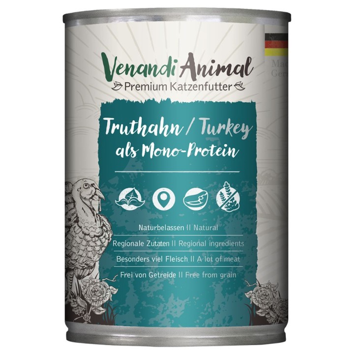 Venandi Animal Monoprotein 6 x 400 g - Truthahn
