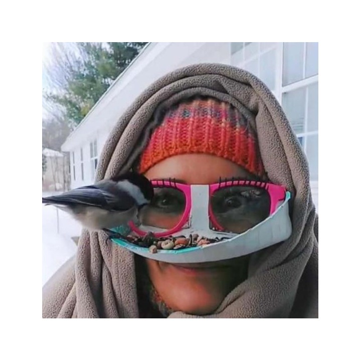 Vogelfutterspender-Brille für das Gesicht, Vogelfutterstation auf Augenhöhe, tragbarer Kolibri-Futterspender für das Gesicht