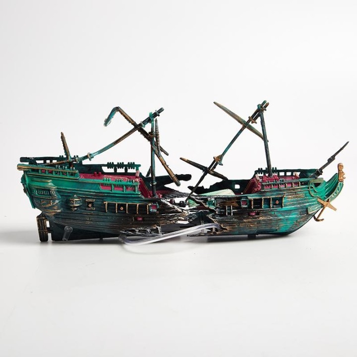 Aquarium Landschaft Piratenschiff Wrack Schiff Dekor Harz Boot Ornament