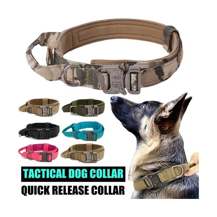 Hundehalsband mit Schnellverschluss, Halsband für mittelgroße und große Hunde, Zubehör für verstellbares Halsband mit Klettve