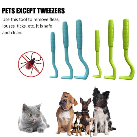 3 stücke Floh Entferner Haken Zecken Entferner Pinzette Zecken Ziehen Haustier Katze Hund Mithelfer Zecken Werkzeug Haustier