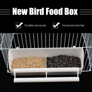 Papageienvögel Wasser-Hängenapf Sittich weiß Futterbox Kunststoff-Lebensmittelbehälter one size