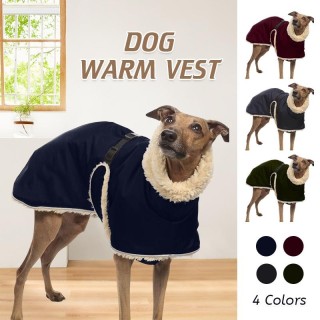 Windhund Fleece gefütterte Hundejacke Winter warme Hundekleidung Pullover wasserdichte dicke Hundejacke Haustier Pullover mit