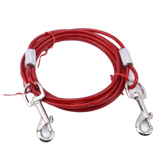 5mm * 3M Stahldraht verlängertes Hundeseil Hundekette Heimtierbedarf für Hundezugseil one size