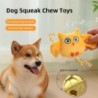 Quietschspielzeug für Hunde in Tierform, quietschendes Kauspielzeug aus Plüsch mit Glöckchen für kleine, mittelgroße und groß