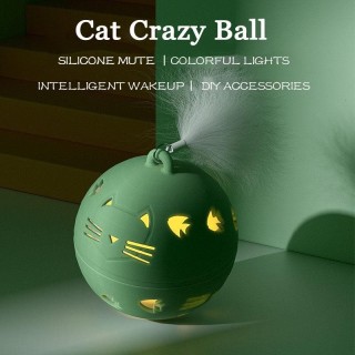 1 Stück Crazy Ball Interaktives Katzenspielzeug Automatisches mobiles Katzensprungballspielzeug Vibrationssensor Katzenspiels