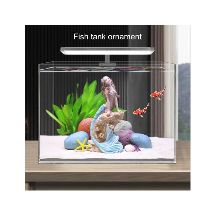 Aquarium Landschaftsbau Meerjungfrau Ornament Dekorative Wasserpflanzen Harz Wohnzimmer Aquarium Simulation Dekoration A