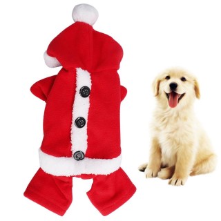 Winter Weihnachten süße rote Hundekleidung Hoodie für kleine Hunde Welpen Jacke Kleidung Outfit Kleidung S