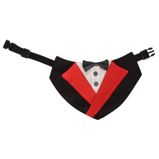 Hundehalsband im Smoking-Stil, verstellbar, formelles Hundehalsband für Hochzeiten mit Fliege für kleine und mittelgroße Hund