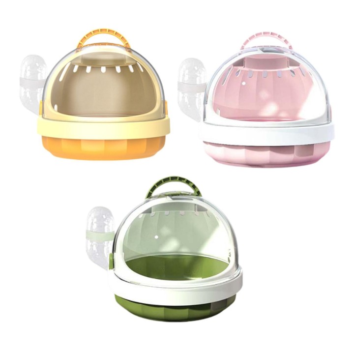 Hamster-Transportkäfig mit Wasserflasche, Lebensraum für Hamster, Reisetransportkäfig für Haustiere, Ausgehkäfig für Chinchil