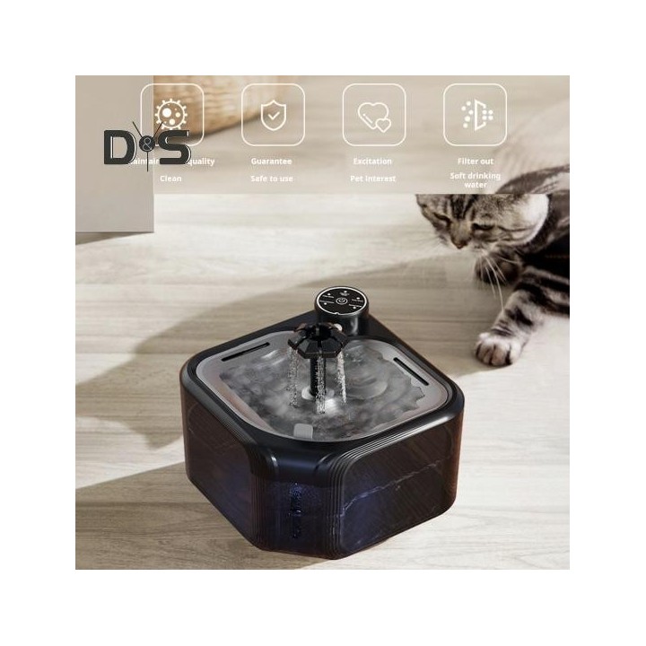 2,8 L/95 unzen Drahtlose Katze Wasser Brunnen Ultra Ruhig Haustier Wasser Dispenser Automatische Hund Brunnen mit Bewegungs S