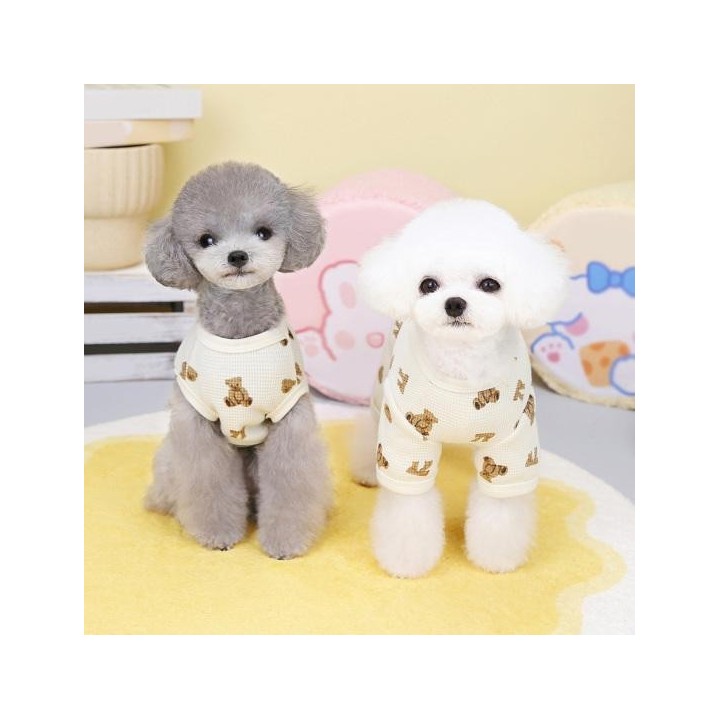 Gut aussehender, atmungsaktiver Anti-Pilling-Trainingsanzug für Haustiere, Frühlings- und Sommer-Pyjama-Zubehör für Hunde M 1