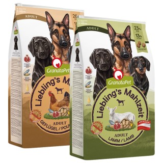 Sparpaket GranataPet Liebling's Mahlzeit 2 x 10 kg - Mix: Adult Geflügel & Adult Lamm
