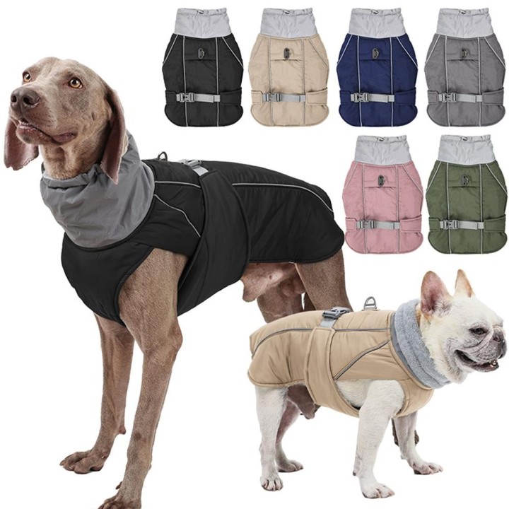 Winter-Haustier-Weste, Jacke, Winter, warm, für Welpen, Hunde, wasserdichte Kleidung, Mantel, Bekleidung S armee grüne