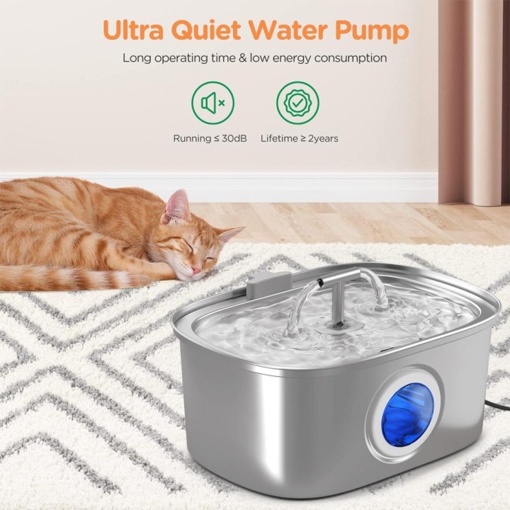 3,2 L Katze Trinkbrunnen Automatische Edelstahl Haustier Hunde Wasserspender Brunnen Für Mehrere Haustiere Trinknapf