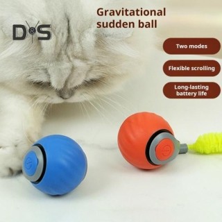 Interaktiver Katzenspielzeugball, selbstrollender Katzenball mit einstellbaren Geschwindigkeitsmodi, elektrischer, durch Berü
