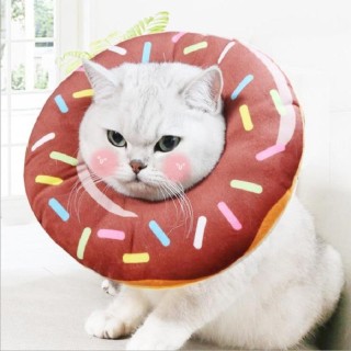 1 Stück verstellbares Genesungshalsband für Katzen, Donuts, elisabethanisches Halsband für Katzen, Halskegel für Hunde, Genes