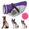 Wasserdichte Haustierjacke für Herbst und Winter mit Geschirr, warme Hundekleidung für kleine große Hunde, Labradormantel, Ch