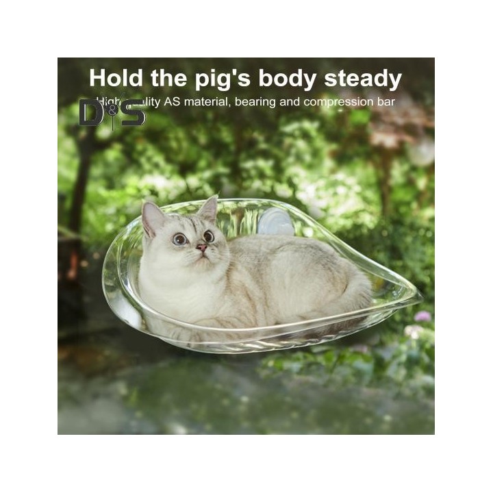Katzenhängematte, transparentes Fenster, zum Aufhängen, Katzennest mit Saugnapfhalterung, Sonnenbaden, Katzenbett, Heimtierbe