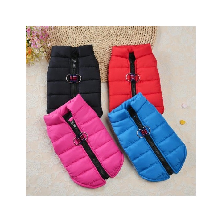 Thermoweiche, nützliche, einfarbige, fest genähte Haustier-Wintermantel-Hundeweste M blau