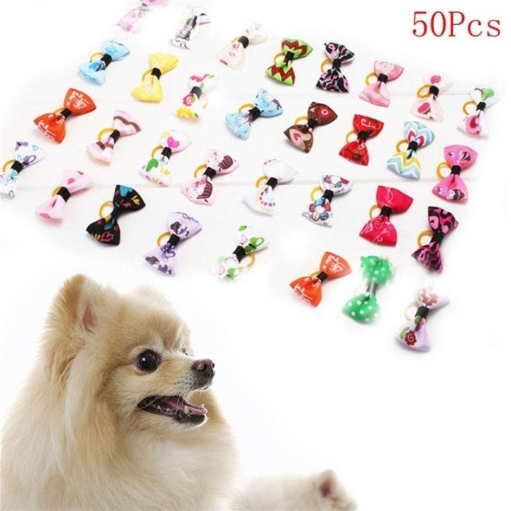 1/5/10/50 Stück verschiedene Haustier-Katzen-Hundehaar-Gummigürtel-Schönheitszubehör 1pcs