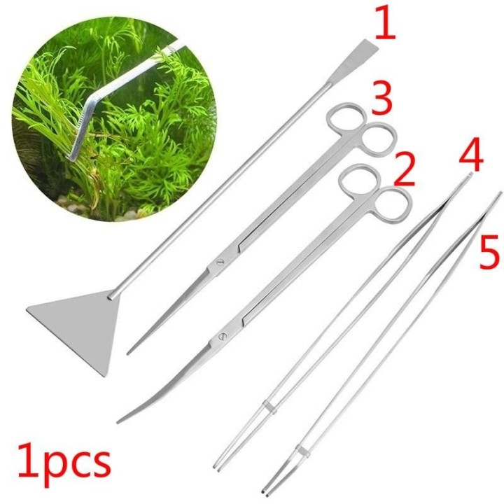 Aquarium Live Plant Aquarium Tools Set Schere Pinzette Kies Leveler as the picture-4