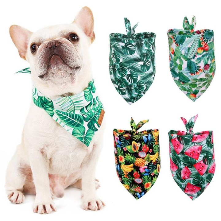 Dreieckstuch für Haustiere im Hawaii-Stil, Bandana für Hunde und Katzen, Tiere, Flamingo-Print, Hundeschal, Lätzchen, Mascota