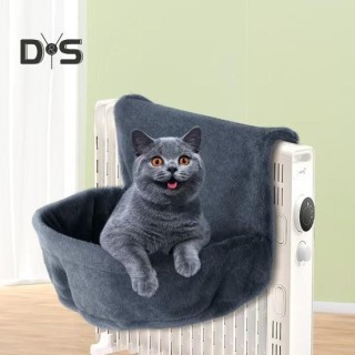 Katzen-Heizkörperbett, hängendes Katzenbett aus Plüsch mit stabilem Metallrahmen, Haustier-Winterkorb, Hängematte zum Aufhäng