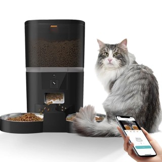Neue Videokamera 4L Kamera Feeder Timing Smart Automatische Pet Feeder Für Katze Hunde WiFi Intelligente Trockenfutter Dispen
