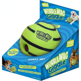 Wobble Wag Giggle Glow Ball, interaktives Hundespielzeug, lustige Kichergeräusche beim Rollen oder Schütteln. Haustiere wisse
