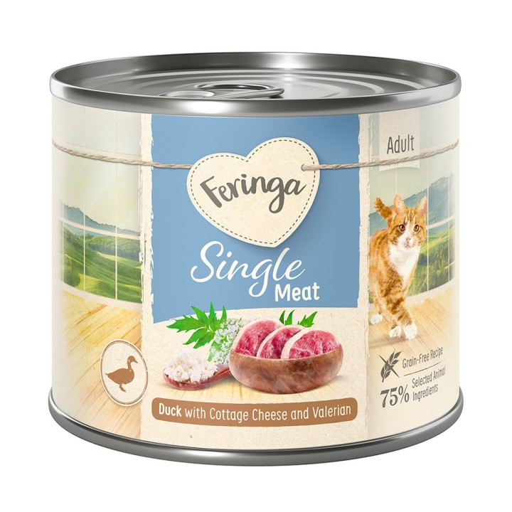 Feringa Single Meat Menü 6 x 200 g - Ente mit Hüttenkäse & Baldrian