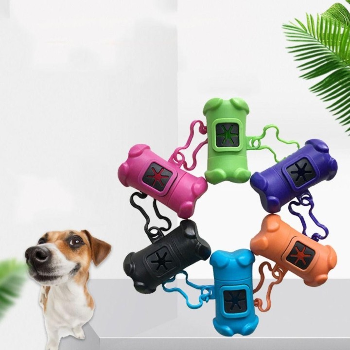 Haustier-Abfallbeutelspender Hundekotbeutelhalter Kunststoff Welpen Müllbeutel Träger Fall Tierbedarf violett