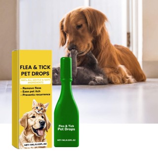 Effektiver Floh-Tropfenreiniger für Hunde, 1 ml, nützlicher, milder Inhaltsstoff, lindert Beschwerden, Parasitenentferner für
