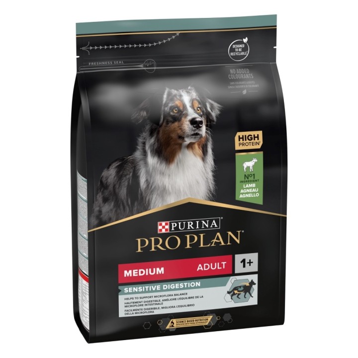 PURINA PRO PLAN Medium Adult Lamm & Reis Sensitive Digestion - 3 kg