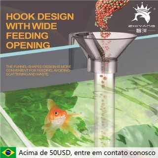 NEU Aquarium Aquarium Fütterung Kreis Multifunktionale Fütterungsrohr mit Fütterung Futterkombination 21-38CM Teleskop feedin