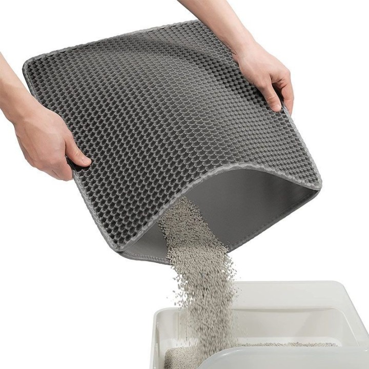 Katzenstreumatte, atmungsaktiv, Doppelsieb, abblätterungssicher, saugfähig, Deodorant, spritzwassergeschützt, Katzenkratzschu