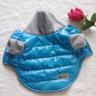 Hundemantel mit Baumwollfutter für Herbst/Winter: Haustierweste, Winterkleidung aus Nylon und PU. 12th violett