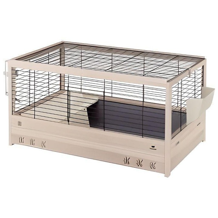 Meerschweinchenkäfig - FERPLAST - ARENA 80 - Nordisches Kiefernholz - FSC-Standards - 82 x 52 x 45,5 cm