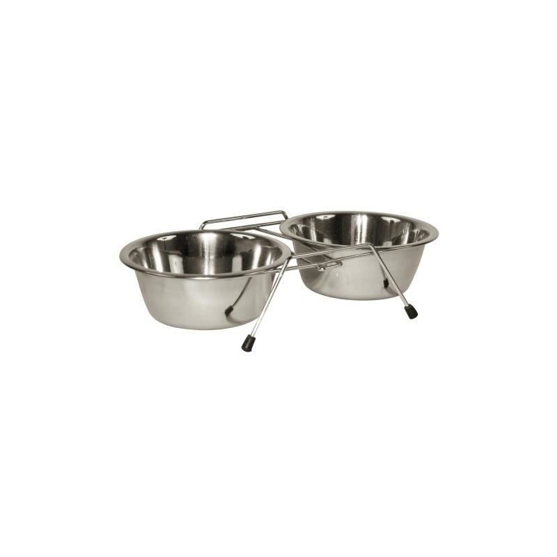 Kerbl Doppelnapfhalter 2x900ml - Für Hunde