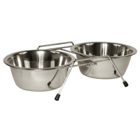 Kerbl Doppelnapfhalter 2x900ml - Für Hunde