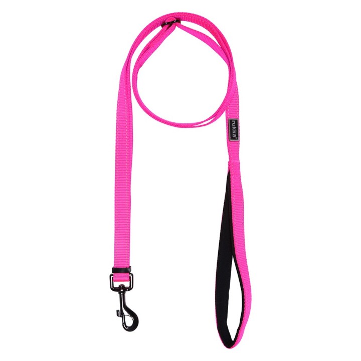 Rukka® Bliss Neon Leine, pink - Größe S: 200 cm lang, 10 mm breit