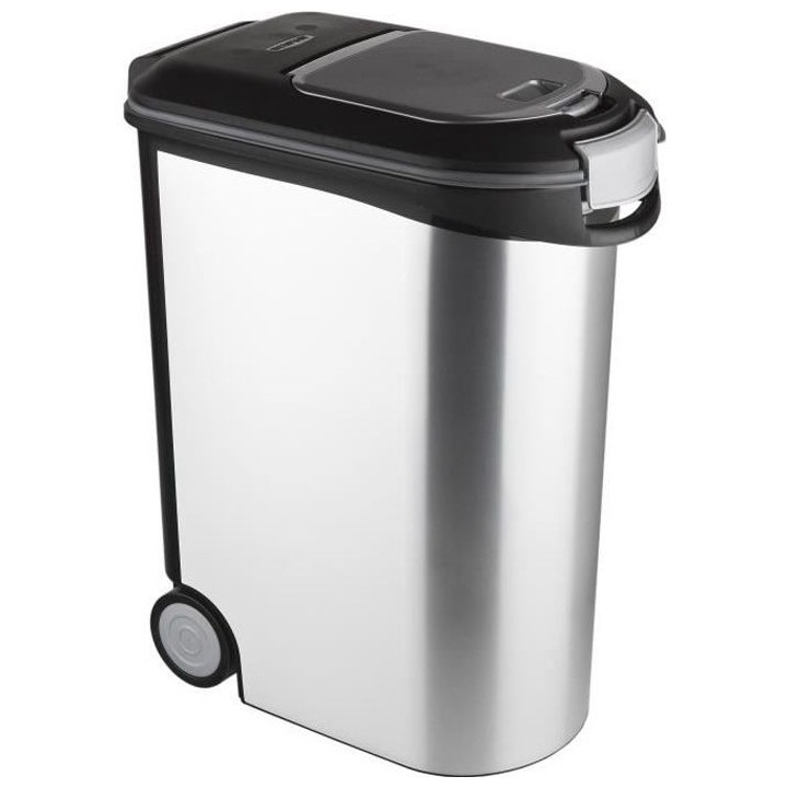 CURVER Hundefutterbehälter 20 kg – 54L – Metalloptik