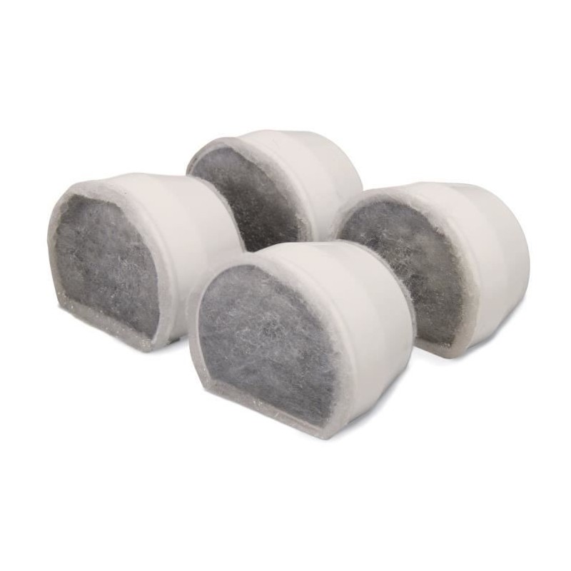 PetSafe - Ersatz-Kohlefilter für Drinkwell Keramik-Trinkbrunnen Avalon, Pagoda und StreamSide, Natur, 4er-Pack