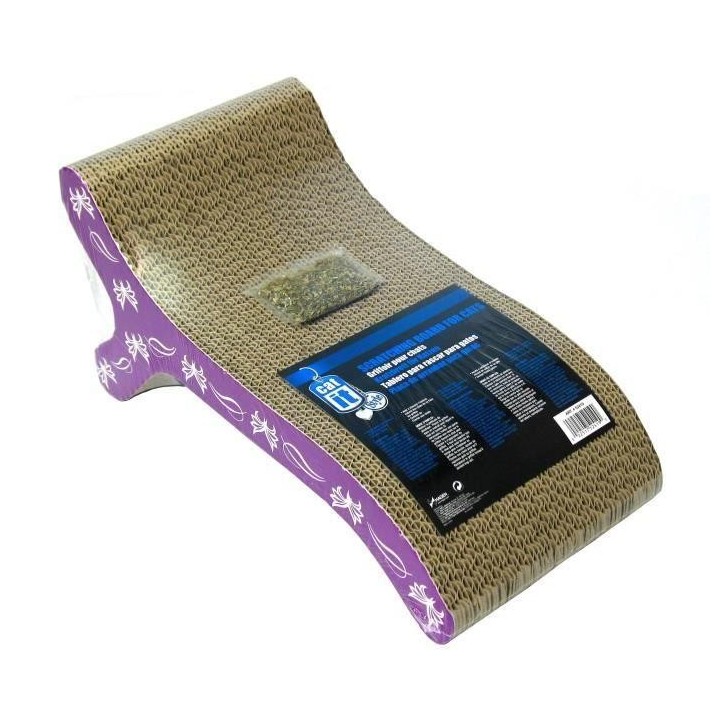 Griffoir carton ondulé 46x22x20 cm violet