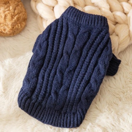 Hundekleidung für kleine Hunde, warmer Strickpullover für Haustiere, süßer, einfarbiger Rollkragenpullover für Welpen, weiche