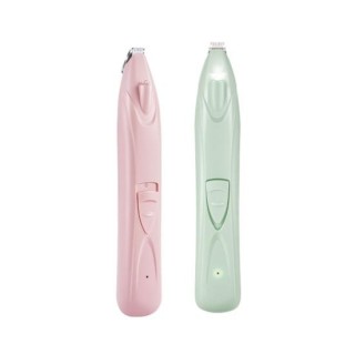 Elektrischer Tierhaarschneider, wiederaufladbarer Hundeschneider mit LED-Licht, leiser Haustier-Haarschneider, USB grün