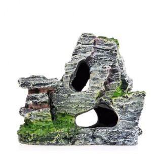 Aquarium Objekt Fisch Tank Dekoration Rock Mountain Hideout Shelter Zubehör Ornament Figur Bau Pflanze (ZU)