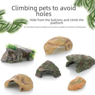 Kletterplattform & Liegewiese: Schildkröten-Dekoration aus Kunstharz für die Landschaftsgestaltung von Aquarien.